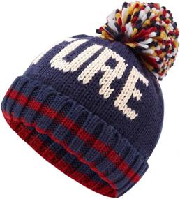 img 2 attached to 🧢 Warm and Trendy ASUGOS Winter Hat - Jacquard Patterns, Embroidery Sequins, Unisex - Ideal for Boys, Girls, and Kids
