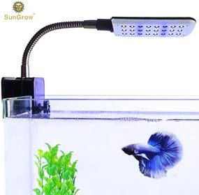 img 3 attached to 🐠 Enhance Your Fish Tank with SunGrow White and Blue Colored Light: Flexible, Adjustable Metal Arm for 5-10 Gallon Rimless Tanks