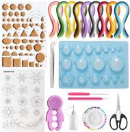 🎨 paper quilling kits: tiergrade 19 pcs tools with 45 colors 900 strips - perfect for quilling beginners & craft lovers, diy handcraft quilling set logo