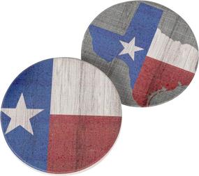 img 4 attached to Texas White Patriotic Ceramic Coasters