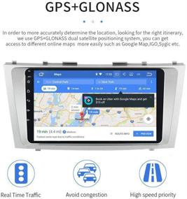 img 4 attached to Android 9.1 9 Inch Touchscreen Car Multimedia Radio GPS Navigation in-Dash Stereo MP5 Player WiFi Bluetooth USB OBD for 07-11 Camry (2GB RAM+32GB ROM)