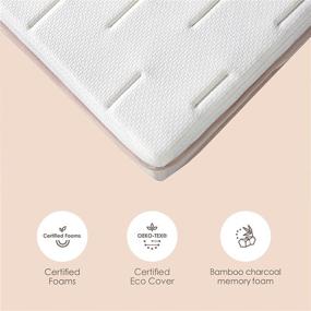 img 2 attached to 🛏️ Mellow 12 Inch HAVN Memory Foam Mattress – USA Made, CertiPUR-US Certified Non-Toxic Foams, OEKO-TEX Certified Eco Cover, Bamboo Charcoal Odor & Moisture Control, Quilted Comfort Top – Full Size