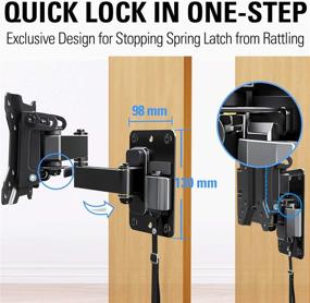 img 3 attached to 📺 Mounting Dream Lockable RV TV Mount: Secure Full Motion Wall Mount for 10-26 Inch Flat Screens, RVs, Trailers & Boats - Quick Release Lock, VESA 100x100mm