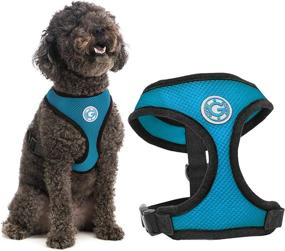 img 4 attached to Gooby Soft Mesh Dog Harness - All-Weather Mesh Small Dog Harness with D-Ring Leash - Perfect Breathable Dog Harness for Medium and Small Dogs - Indoor and Outdoor Use, No Pull