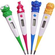 🌡️ accurate animal-themed digital pediatric thermometer for children - pack of 4: clinical guard logo