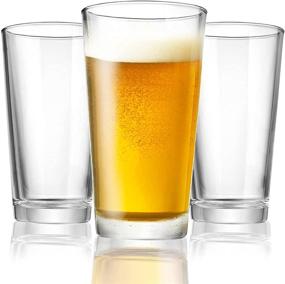 img 3 attached to 🍹 Set of 10 Highball Glass Cups - 17 Oz. Drinking Glasses by Home Essentials & Beyond - Ideal for Beer, Water, Juice, Cocktails