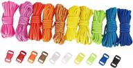 10 colors, 20 pieces paracord rope with buckles: ideal for crafts логотип