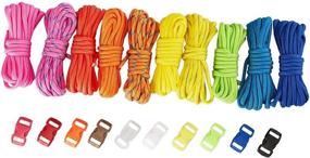 img 4 attached to 10 Colors, 20 Pieces Paracord Rope with Buckles: Ideal for Crafts