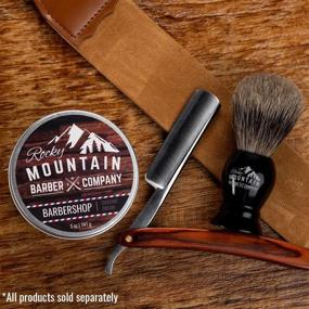 img 2 attached to Men's Barbershop Scent Shaving Cream - Hydrating, Thick Lather for All Skin Types including Sensitive Skin - 5oz Tin by Rocky Mountain Barber Co.