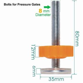 img 2 attached to 🔩 Extra Long Spindle Rod Hardware Kit - 8MM Threaded Replacement Parts for Pet & Dog Safety Pressure Mounted Gates - Wall Mounting Screws Adapter Bolts - (4 Pack)