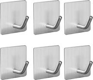 🔩 axcy 304 stainless steel multi-functional storage hook set (6pcs) - no drilling required! logo