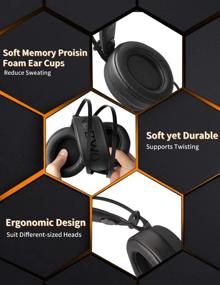 img 2 attached to 🎧 Nubwo Gaming Headsets PS4 N7: Wired Over Ear Gaming Headphones with Noise Canceling Mic - Compatible with PC/MAC/PS4/PS5/Switch/Xbox One (Adapter Not Included)