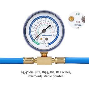 img 2 attached to 🌡️ R-134A Refrigerant Recharger - Measureman Pressure Gauge