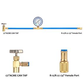 img 1 attached to 🌡️ R-134A Refrigerant Recharger - Measureman Pressure Gauge