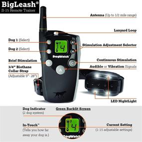 img 2 attached to 🐕 DogWatch S-15 BigLeash Dog Remote Training Collar: Enhanced Control, Long-Distance Range, Multiple Stimulation Levels, Waterproof & Rechargeable Design