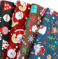 🎁 ucover snowflake christmas wrapping paper - 20×29 inches logo