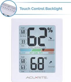 img 3 attached to 🌡️ Efficient AcuRite Pro Humidity Meter & Thermometer with Touch Activated Backlight - Enhanced Accuracy and User-Friendly Interface, White