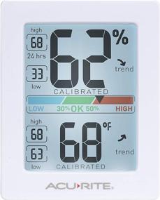 img 4 attached to 🌡️ Efficient AcuRite Pro Humidity Meter & Thermometer with Touch Activated Backlight - Enhanced Accuracy and User-Friendly Interface, White