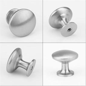 img 1 attached to HOMDIY 10-Pack Brushed Nickel Cabinet Knobs Cupboard Knobs Silver - HD6050SNB Kitchen Door Knobs Brushed Nickel Round Hardware