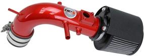 img 3 attached to HPS Performance 827-524R Red Shortram Air Intake Kit With Heat Shield Cool Ram