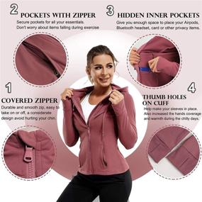 img 1 attached to 🏋️ TrainingGirl Women's Full Zip Workout Sports Jackets: Slim Fit, Long Sleeve Yoga Track Hoodie with Thumb Hole - Ideal for Athletic Running