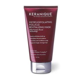 img 4 attached to 💆 Keranique Micro-Exfoliating Scalp Revitalizing Mask, with Keratin Amino Complex, Free from Sulfates, Dyes, and Parabens, Promotes Scalp Exfoliation, Nourishes and Conditions, Enhances Hair Growth, 4 Fl Oz