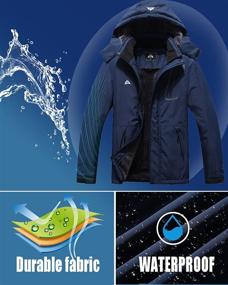 img 1 attached to 🏔️ Mountain Waterproof Ski Jacket for Men: Windproof, Rainproof Windbreaker, Winter Warm, Hooded Snow Coat