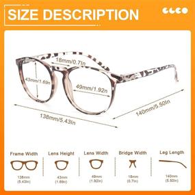 img 2 attached to IBOANN 4 Pack Blue Light Blocking Glasses for Women and Men - Anti Eyestrain Computer Eyewear with Retro Round Frames and Clear Lens