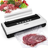 🔒 efficient food storage: vacuum sealer machine with cutter, 4 modes, and led indicator lights logo