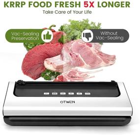 img 3 attached to 🔒 Efficient Food Storage: Vacuum Sealer Machine with Cutter, 4 Modes, and LED Indicator Lights