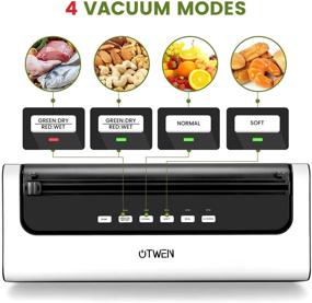 img 2 attached to 🔒 Efficient Food Storage: Vacuum Sealer Machine with Cutter, 4 Modes, and LED Indicator Lights