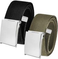 👔 men's accessories: adjustable belt with polished silver buckle logo