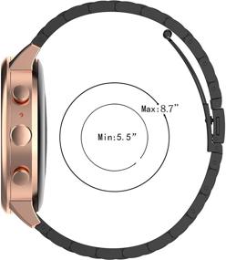 img 3 attached to 🔗 Quick Release Stainless Steel Metal WatchBand for FitTurn Veryfitpro Smart Watch - Compatible with ID205 ID205L ID215G ID205U ID205S ID216 Uwatch 3 Uwatch Ufit Uwatch GT (Rosegold)