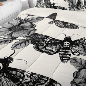 img 2 attached to 💀 Queen Size Death Skull Comforter Sets - 3D Digital Print Brushed Microfiber Bedding, Machine Washable