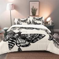 💀 queen size death skull comforter sets - 3d digital print brushed microfiber bedding, machine washable logo