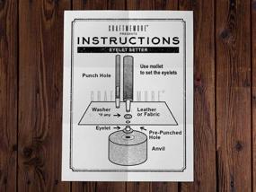 img 3 attached to 🧰 CRAFTMEMORE Grommet Tool Kit - Eyelet Setting Tool Set with Hole Punch Cutter & Pack of 100 Grommets (1/4" Size)