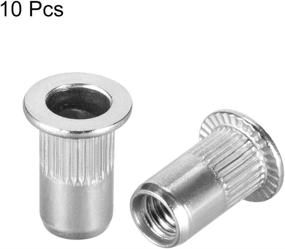 img 2 attached to uxcell M5 304 Stainless Steel Rivet Nuts Flat Head Insert 10 Pcs: High-Quality Fasteners for Secure Connections