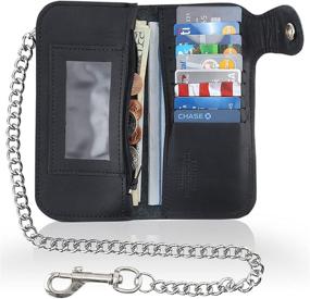 img 1 attached to 🧔 Bifold Vintage Leather Closure Antique Men's Wallets, Card Cases & Money Organizers: A Stylish Accessory Collection