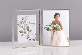 img 2 attached to 🌟 Rising Star Silver Double Picture Frames 5x7: Stylish Hinged Photo Frame for Side by Side Dual Pictures