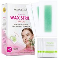 👩 maycreate hair removal waxing strips: 40 count for face, body & bikini - effective and gentle hair removal for women logo