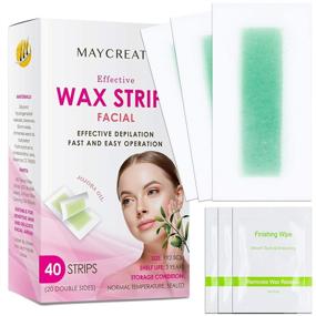 img 4 attached to 👩 Maycreate Hair Removal Waxing Strips: 40 Count for Face, Body & Bikini - Effective and Gentle Hair Removal for Women