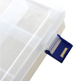 img 1 attached to 📦 UPSTORE 8 сеток прозрачный пластиковыйящик для хранения ювелирных изделий: универсальный органайзер с регулируемыми разделителями для лекарств и не только (Большой)