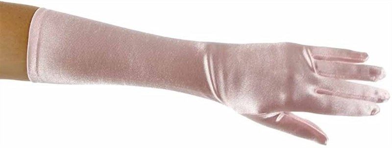 showstopper shiny satin length gloves girls' accessories 로고