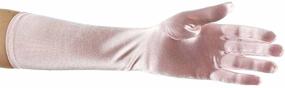 img 1 attached to Идеальное украшение: блестящие атласные перчатки длиной для девочек