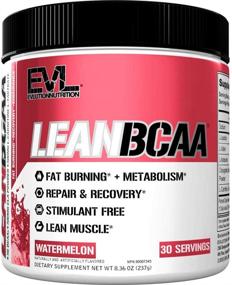 img 4 attached to 🍉 Evlution Nutrition LeanBCAA, BCAA's, CLA and L-Carnitine, Stimulant-Free, Promote Recovery and Fat Burning, No Added Sugar and Gluten Free, 30 Servings (Watermelon)