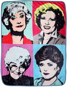 img 4 attached to 🏟️ Cozy up with the Golden Girls: Warhol Fleece Blanket Comforter, your go-to 45"x60" Stadium Blanket