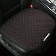 🚗 breathable car seat cover/protector & cushion - universal fit for most vehicles - comfortable automotive interior seat protector for men and women (black/red) logo