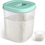 20 lbs airtight rice storage container by tbmax - bulk food bin with measuring cup - ideal for rice, flour, cereal, and pet food storage - green логотип