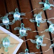 🐢 cute green sea turtle string lights: vibrant beach themed ocean fairy decor, usb powered with remote control - ideal for christmas, house parties, bathrooms, baby showers логотип