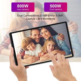 img 2 attached to 📱 High Performance 10 Inch Android 10.0 4G Tablet with Quad-Core Processor, 4GB RAM, 64GB Storage, Dual Camera, GMS Certification, Bluetooth 5.0, FM 4G Wi-Fi, GPS, and HD Touchscreen